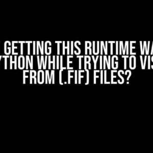 Why am I getting this runtime warning in mne-python while trying to visualize from (.fif) files?